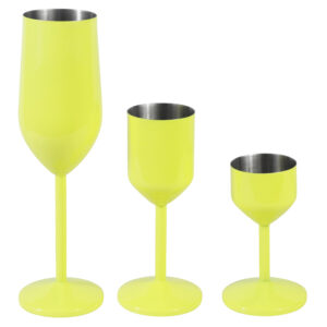 Unbreakable Stainless Steel Wine Glasses, Stemmed Wine Goblets-image