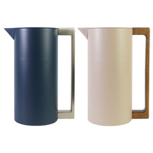 1.5L Double Walled Vacuum Insulated Coffee Server Coffee Pitcher w/ Wood Handle-image